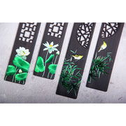 Buddha Stones Green Lotus Bamboo Oriole Ebony Wood Bookmarks With Gift Box (Extra 35% Off | USE CODE: FS35) - image 12
