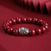 Buddha Stones 999 Sterling Silver PiXiu Natural Cinnabar Wealth Luck Bracelet (Extra 30% Off | USE CODE: FS30) - 10mm(Wrist Circumference 14-16cm) - image 9