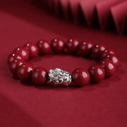 Buddha Stones 999 Sterling Silver PiXiu Natural Cinnabar Wealth Luck Bracelet (Extra 30% Off | USE CODE: FS30) - 12mm(Wrist Circumference 14-18cm) - image 10