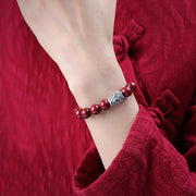 Buddha Stones 999 Sterling Silver PiXiu Natural Cinnabar Wealth Luck Bracelet (Extra 30% Off | USE CODE: FS30) - image 12