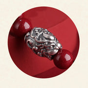 Buddha Stones 999 Sterling Silver PiXiu Natural Cinnabar Wealth Luck Bracelet (Extra 30% Off | USE CODE: FS30) - image 4