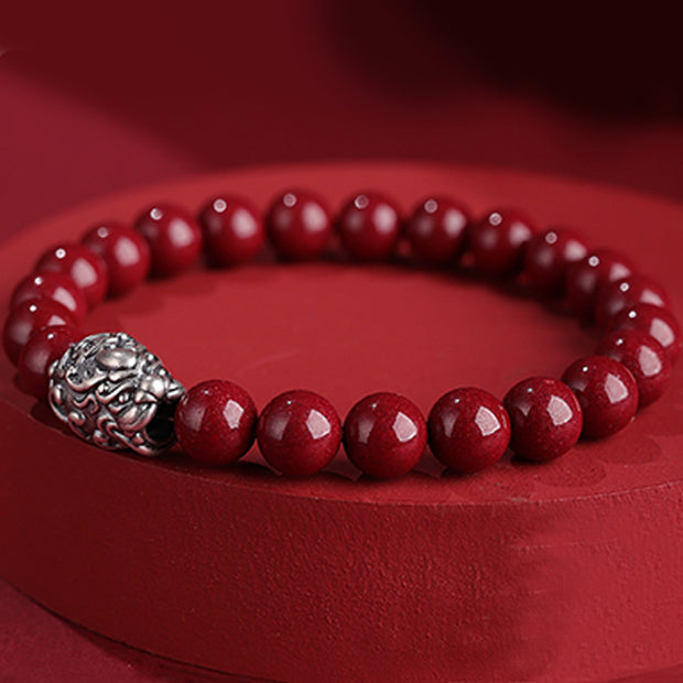 Buddha Stones 999 Sterling Silver PiXiu Natural Cinnabar Wealth Luck Bracelet (Extra 30% Off | USE CODE: FS30) - image 7