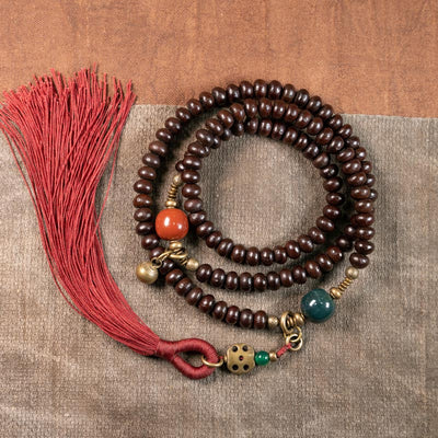 Buddha Stones 108 Mala Beads Natural Tibet Purple Bodhi Seed Auspiciousness Bracelet (Extra 30% Off | USE CODE: FS30) - 8mm - image 0