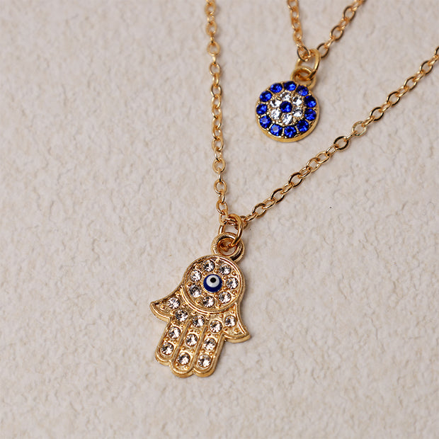 Buddha Stones Evil Eye Hamsa Symbol Blessing Luck Chain Necklace Pendant (Extra 35% Off | USE CODE: FS35) - image 1