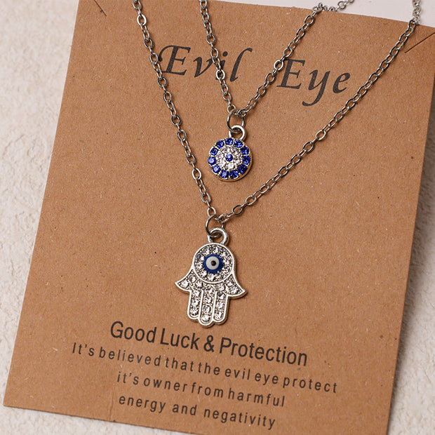 Buddha Stones Evil Eye Hamsa Symbol Blessing Luck Chain Necklace Pendant (Extra 35% Off | USE CODE: FS35) - image 7