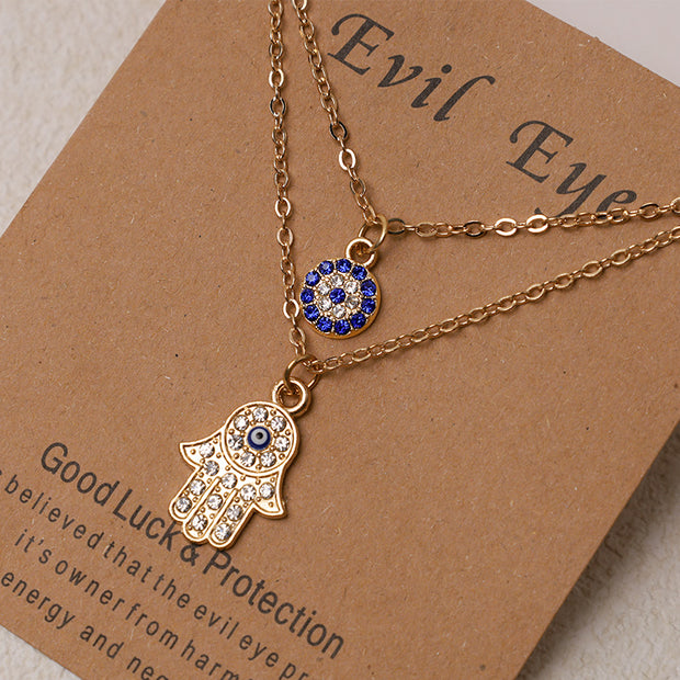 Buddha Stones Evil Eye Hamsa Symbol Blessing Luck Chain Necklace Pendant (Extra 35% Off | USE CODE: FS35) - image 3