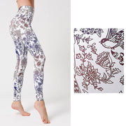 Buddha Stones Flowers Leaves Birds Print Pants Sports Fitness Yoga Leggings Women's Yoga Pants