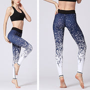 Buddha Stones Lines Weeds Sakura Flowers Black Tree Print Pants Sports Fitness Yoga Leggings Women's Yoga Pants