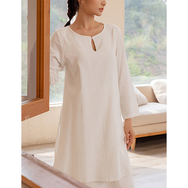 Buddha Stones 2Pcs Simple Design Tai Chi Meditation Yoga Clothing Top Pants Women's Set (Extra 30% Off | USE CODE: FS30) - image 10