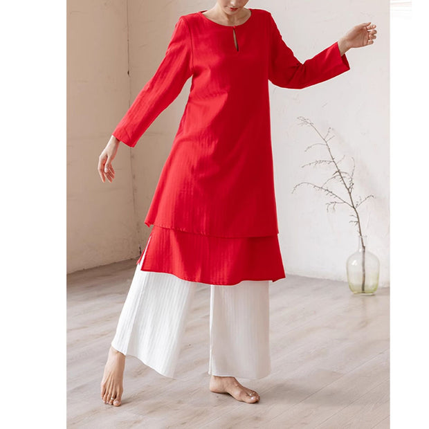 Buddha Stones 2Pcs Simple Design Tai Chi Meditation Yoga Clothing Top Pants Women's Set (Extra 30% Off | USE CODE: FS30) - image 16