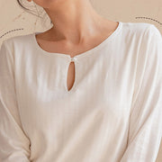 Buddha Stones 2Pcs Simple Design Tai Chi Meditation Yoga Clothing Top Pants Women's Set (Extra 30% Off | USE CODE: FS30) - image 6