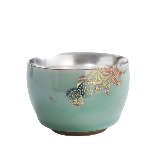 Buddha Stones Butterfly Goldfish Lotus Koi Fish Ceramic Teacup Kung Fu Tea Cup 120ml (Extra 35% Off | USE CODE: FS35) - image 8