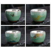Buddha Stones Butterfly Goldfish Lotus Koi Fish Ceramic Teacup Kung Fu Tea Cup 120ml (Extra 35% Off | USE CODE: FS35) - image 13