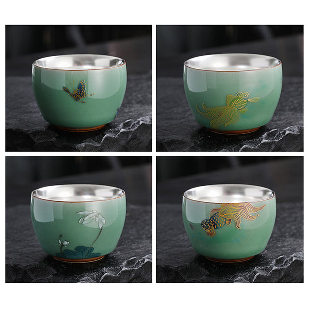 Buddha Stones Butterfly Goldfish Lotus Koi Fish Ceramic Teacup Kung Fu Tea Cup 120ml (Extra 35% Off | USE CODE: FS35) - image 13
