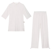 Buddha Stones 2Pcs Plain Long Sleeve Zen Yoga Clothing Meditation Clothing Top Pants Women's Set (Extra 30% Off | USE CODE: FS30) - image 6