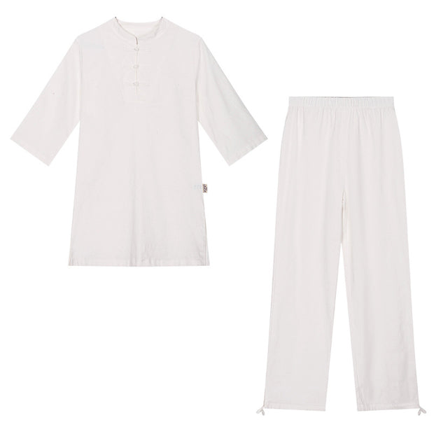 Buddha Stones 2Pcs Plain Long Sleeve Zen Yoga Clothing Meditation Clothing Top Pants Women's Set (Extra 30% Off | USE CODE: FS30) - image 6