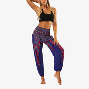 Buddha Stones Hippie Pants Baggy Boho High Waist Lounge Trousers with Pockets Women's Yoga Pants