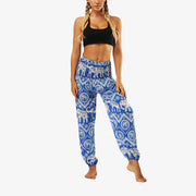 Buddha Stones Hippie Pants Baggy Boho High Waist Lounge Trousers with Pockets Women's Yoga Pants