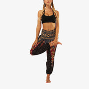 Buddha Stones Hippie Pants Baggy Boho High Waist Lounge Trousers with Pockets Women's Yoga Pants