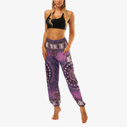 Buddha Stones Hippie Pants Baggy Boho High Waist Lounge Trousers with Pockets Women's Yoga Pants