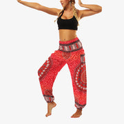 Buddha Stones Hippie Pants Baggy Boho High Waist Lounge Trousers with Pockets Women's Yoga Pants