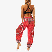 Buddha Stones Hippie Pants Baggy Boho High Waist Lounge Trousers with Pockets Women's Yoga Pants