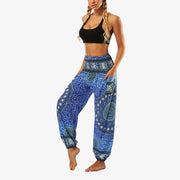 Buddha Stones Hippie Pants Baggy Boho High Waist Lounge Trousers with Pockets Women's Yoga Pants