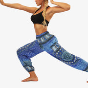 Buddha Stones Hippie Pants Baggy Boho High Waist Lounge Trousers with Pockets Women's Yoga Pants