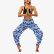 Buddha Stones Hippie Pants Baggy Boho High Waist Lounge Trousers with Pockets Women's Yoga Pants