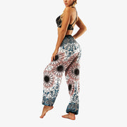 Buddha Stones Hippie Pants Baggy Boho High Waist Lounge Trousers with Pockets Women's Yoga Pants