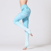 Buddha Stones Lotus Flower Floral Print Design Pants Sports Fitness Yoga Leggings Women's Yoga Pants