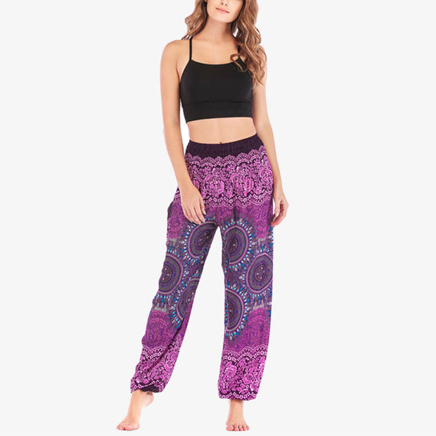 Buddha Stones Boho Loose Harem Trousers Women's Yoga Pants