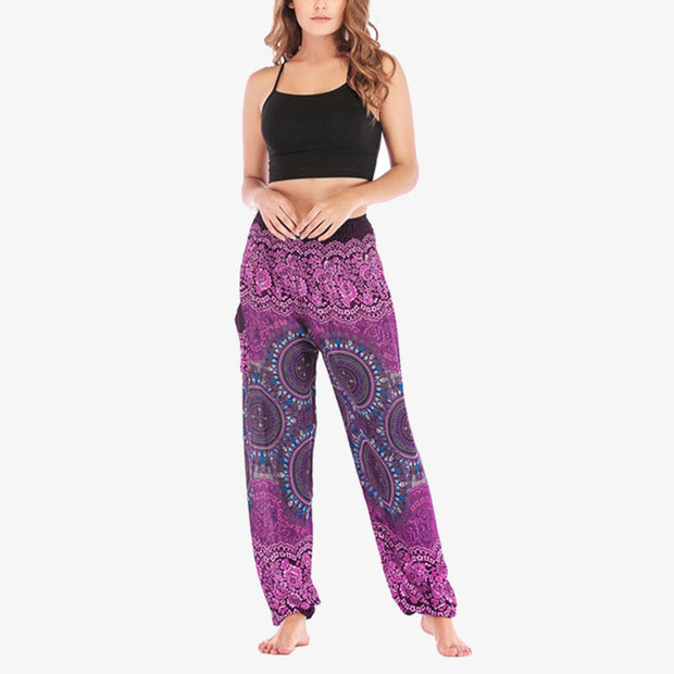 Buddha Stones Boho Loose Harem Trousers Women's Yoga Pants