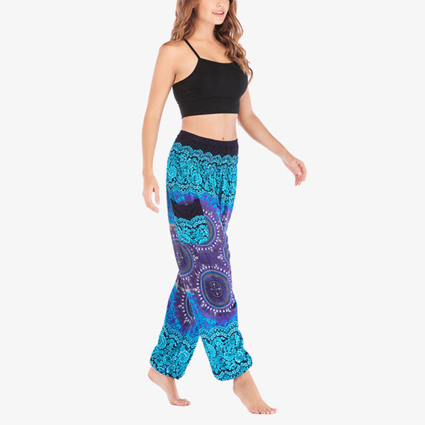 Buddha Stones Boho Loose Harem Trousers Women's Yoga Pants