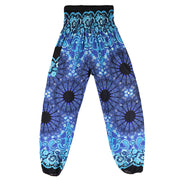 Buddha Stones Geometric Mandala Pattern Loose Harem Trousers High Waist Women's Yoga Pants