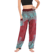 Buddha Stones Round Geometric Pattern Loose Casual Harem Trousers High Waist Women's Yoga Pants