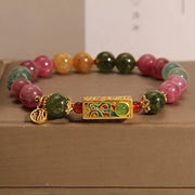 Buddha Stones Colorful Tourmaline Positive Fu Character Charm Bracelet (Extra 35% Off | USE CODE: FS35) - image 4