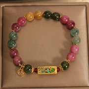 Buddha Stones Colorful Tourmaline Positive Fu Character Charm Bracelet (Extra 35% Off | USE CODE: FS35) - image 3