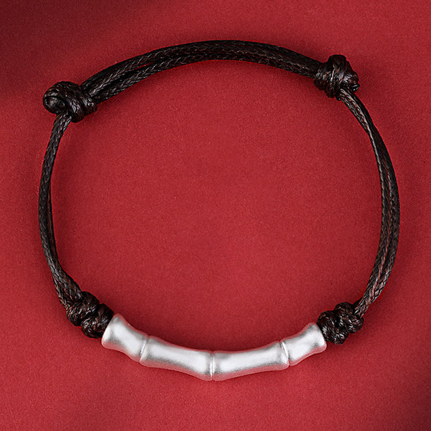 Buddha Stones 999 Sterling Silver Bone Pattern Luck Rope Braided Bracelet (Extra 35% Off | USE CODE: FS35) - image 7