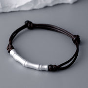 Buddha Stones 999 Sterling Silver Bone Pattern Luck Rope Braided Bracelet (Extra 35% Off | USE CODE: FS35) - image 5