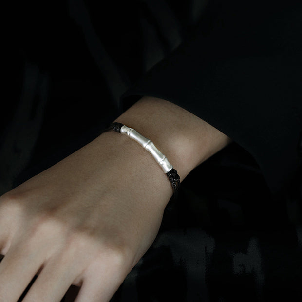 Buddha Stones 999 Sterling Silver Bone Pattern Luck Rope Braided Bracelet (Extra 35% Off | USE CODE: FS35) - image 9