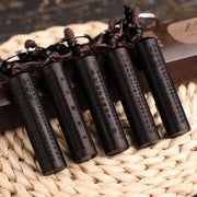 Buddha Stones Tibet Ebony Heart Sutra Peace Key Chain - image 2
