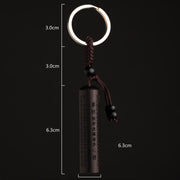 Buddha Stones Tibet Ebony Heart Sutra Peace Key Chain - image 4