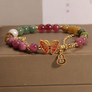 Buddha Stones Natural Colorful Tourmaline Butterfly Auspicious Character Gourd Charm Positive Bracelet (Extra 35% Off | USE CODE: FS35) - image 4