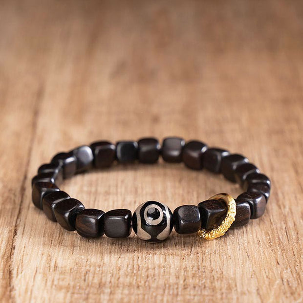 FREE Today: Serenity And Stability Tibetan Ebony Wood Dzi Bead Bracelet FREE FREE Ebony Wood&Dzi Bead(Wrist Circumference 14-16cm)