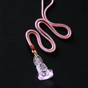 Buddha Stones Blue Tathagata Buddha Medicine Buddha Liuli Crystal Serenity Amulet Necklace Pendant - image 21