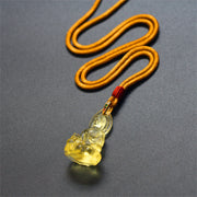 Buddha Stones Blue Tathagata Buddha Medicine Buddha Liuli Crystal Serenity Amulet Necklace Pendant - image 25