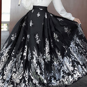 Buddha Stones Flowers Leaves Feathers Long Sleeve Shirt Top Chinese Hanfu Ming Dynasty Horse Face Skirt Mamianqun Skirt (Extra 30% Off | USE CODE: FS30) - image 8