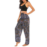 Buddha Stones Boho Loose Round Geometric Pattern Harem Trousers Women's Yoga Pants