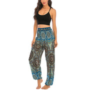 Buddha Stones Boho Loose Round Geometric Pattern Harem Trousers Women's Yoga Pants